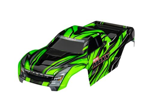 10711-GRN Traxxas Body, Mini Maxx, green (painted, decals applied)