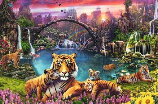 Tigers in Paradise 3000-Piece Puzzle - Image 2