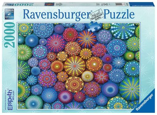 Radiating Rainbow Mandalas 2000-Piece Puzzle