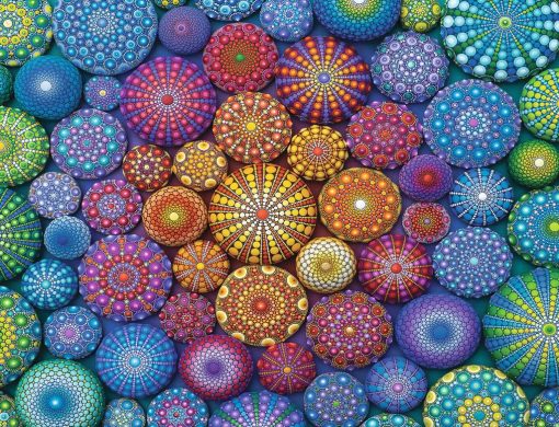 Radiating Rainbow Mandalas 2000-Piece Puzzle - Image 2