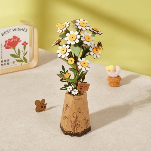 ROETW061 Rowood DIY Chamomile 3D Wooden Puzzle - Image 2