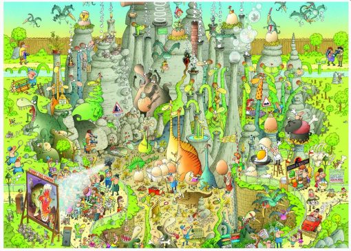 Jurassic Habitat 1000-Piece Puzzle - Image 2