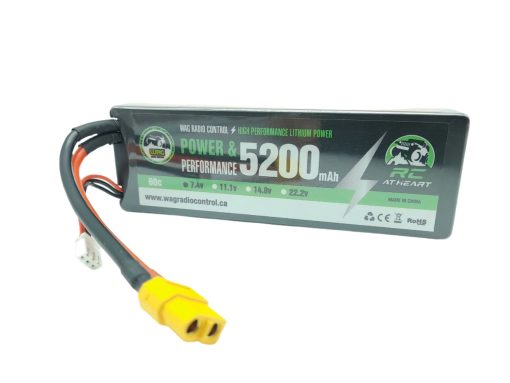 WAGB2S5260HX6 LiPo 2S 7.4V 5200mAh 60C XT60