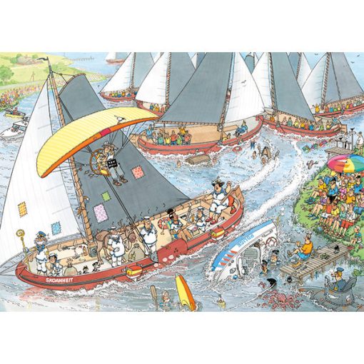 The Cheese Market & Sailboat Race 2x1000-Piece Puzzle - Image 2