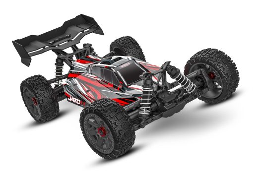 90154-4RED Traxxas Jato 4x4 Brushless BL-2S with clipless body - Red - Image 2