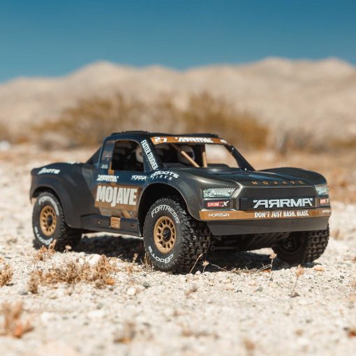 ARA2304T1 MOJAVE GROM 223S BLX Brushless 4X4 Small Scale Desert Truck RTR, Black - Image 11