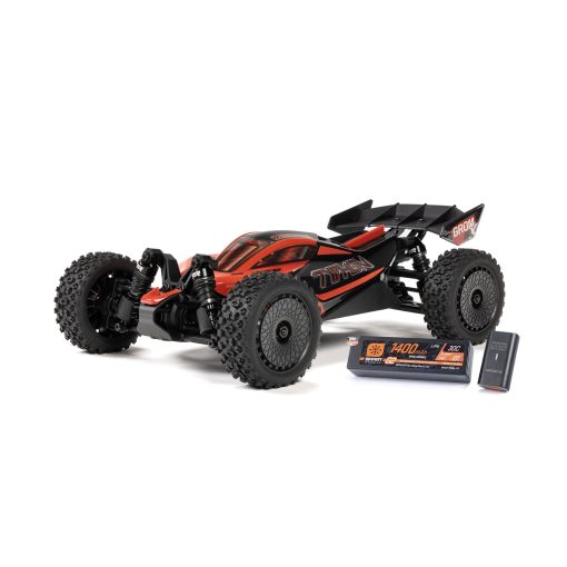 ARA2306ST1 TYPHON GROM 223S BLX Brushless 4X4 Small Scale Buggy RTR with Battery & Charger, Red