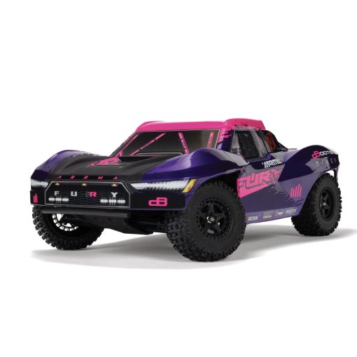 ARA3521T3 1/10 FURY 2wd 223S BLX Brushless Short Course Truck RTR with DSC, Purple