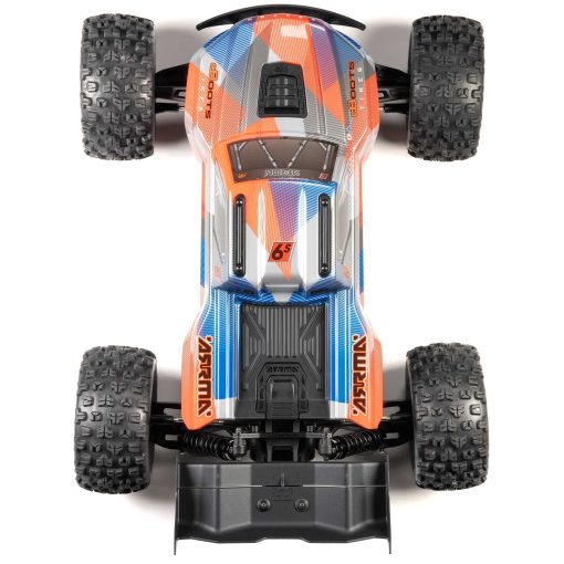 ARA8608V6T1 1/8 KRATON 6S V6 4X4 BLX Brushless Speed Monster Truck RTR, Blue/Orange - Image 5