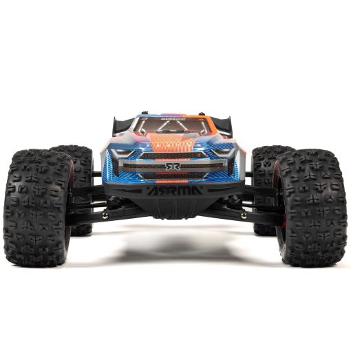 ARA8608V6T1 1/8 KRATON 6S V6 4X4 BLX Brushless Speed Monster Truck RTR, Blue/Orange - Image 4