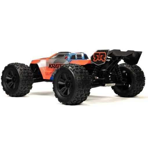 ARA8608V6T1 1/8 KRATON 6S V6 4X4 BLX Brushless Speed Monster Truck RTR, Blue/Orange - Image 2