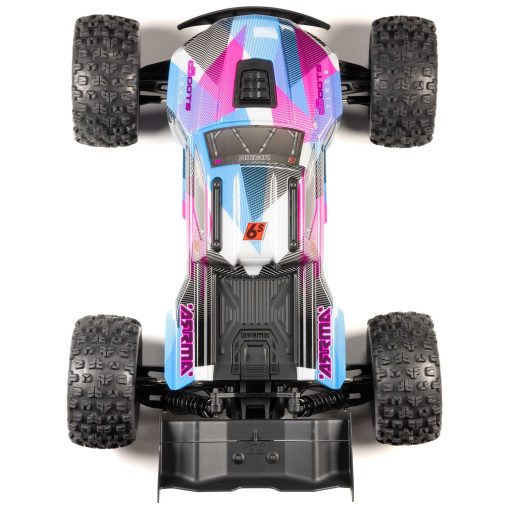 ARA8608V6T2 1/8 KRATON 6S V6 4X4 BLX Brushless Speed Monster Truck RTR, Blue/Pink - Image 5