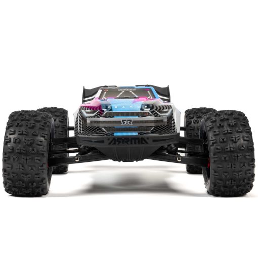 ARA8608V6T2 1/8 KRATON 6S V6 4X4 BLX Brushless Speed Monster Truck RTR, Blue/Pink - Image 4