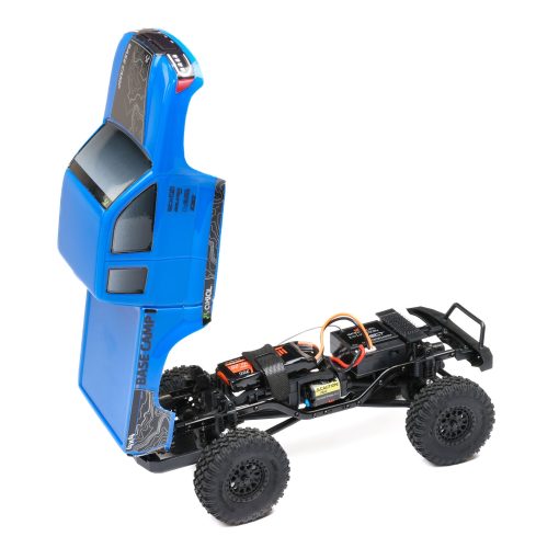 AXI-1219T2 1/24 SCX24 Base Camp 4WD Rock Crawler Brushed RTR with Battery & Charger, Blue - Image 4