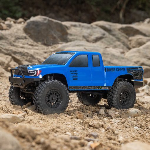 AXI-1219T2 1/24 SCX24 Base Camp 4WD Rock Crawler Brushed RTR with Battery & Charger, Blue - Image 19