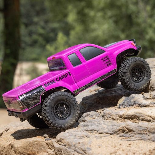 AXI-1219T3 1/24 SCX24 Base Camp 4WD Rock Crawler Brushed RTR with Battery & Charger, Pink - Image 16