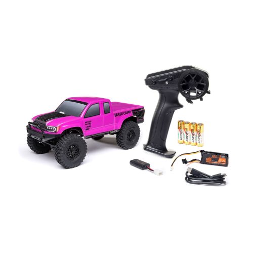 AXI-1219T3 1/24 SCX24 Base Camp 4WD Rock Crawler Brushed RTR with Battery & Charger, Pink - Image 2