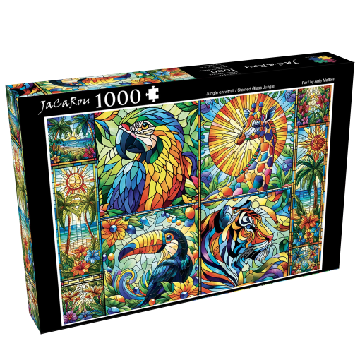 Stained Glass Jungle 1000-Piece Puzzle