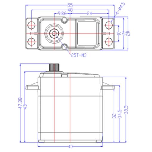 WSB-101 WAG Servo 40Kg brushless/waterproof/metal gears - Image 5