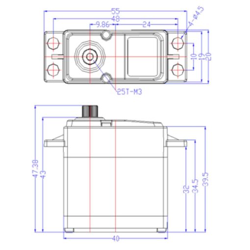 whd-35 servo 35kg waterproof IP54 - Image 5