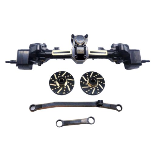 WAGAXL24BR Complete front and rear axles for SCX24 in Brass - Image 2