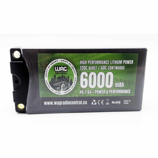 WAGB2SHV60605 Shorty Pack LiPo 2S 7.6v 6000mAh 60C high-voltage battery 5mm - Image 2