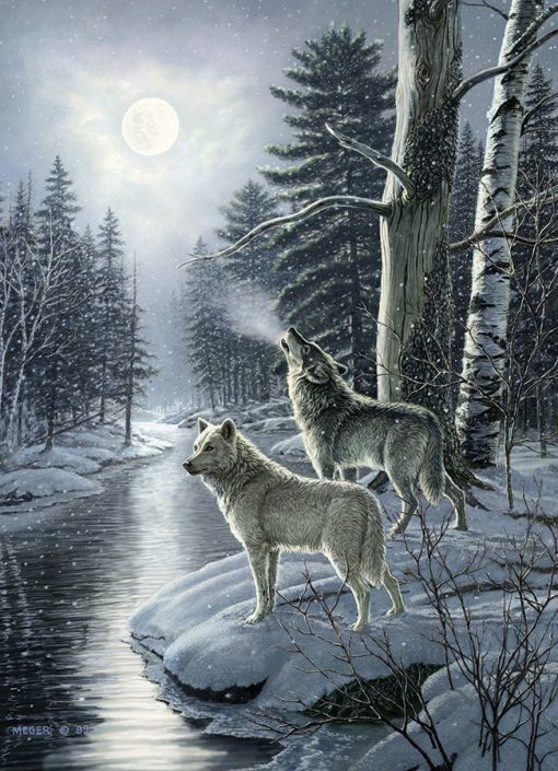 Wolves by Moonlight 1000-Piece Puzzle - Image 2