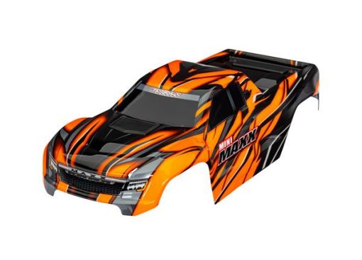 10711-ORNG Traxxas Body, Mini Maxx, orange (painted, decals applied)