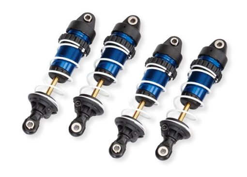 10765-BLUE Traxxas Shocks, GTR long, blue (assembled with springs) (4)