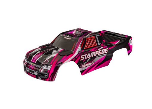 3620A-PINK Traxxas Body, Stampede, pink (painted, for clipless mounting)